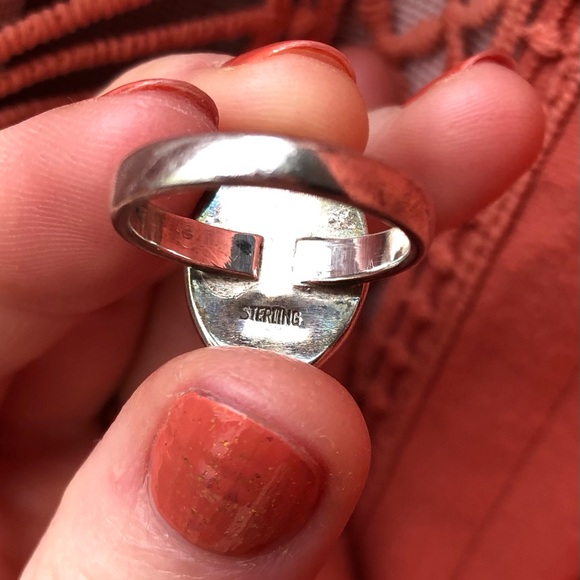 Oval Picture Jasper Sterling Silver Ring size 6.75 - Picture 7 of 9